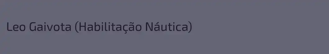 Leo Gaivota (Habilitação Náutica)